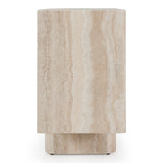 Wolff - Modern White Oak + Faux Travertine Buffet - image 4