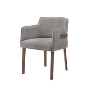 Castillo + Jordan - Modern Grey Fabric + Walnut 5-Piece Dining Set - image 5