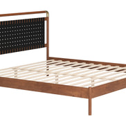 Netz King Bed Black & Walnut
