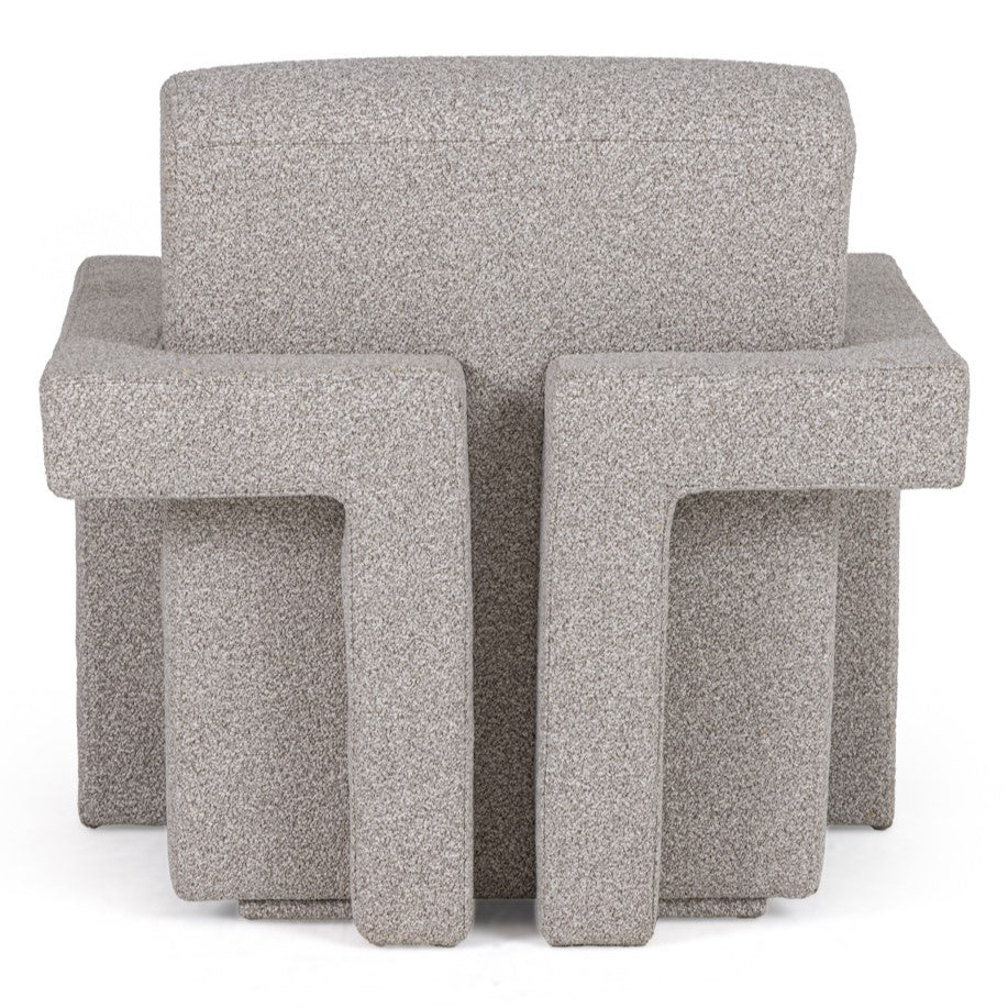 Wylie - Modern Light Grey-Beige Fabric Accent Chair - image 2