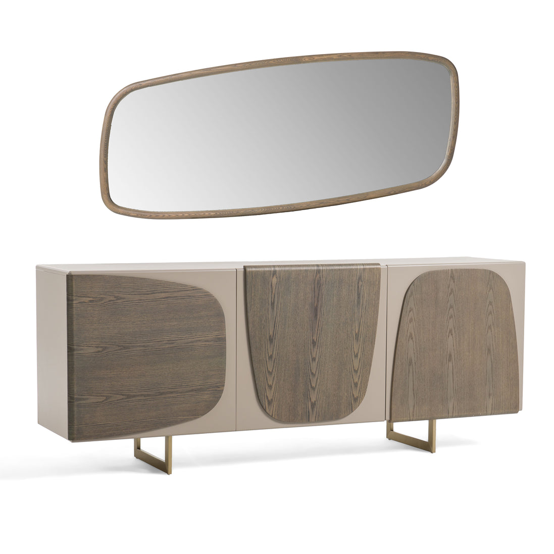 Wynetta - Modern Grey Ash Buffet Mirror