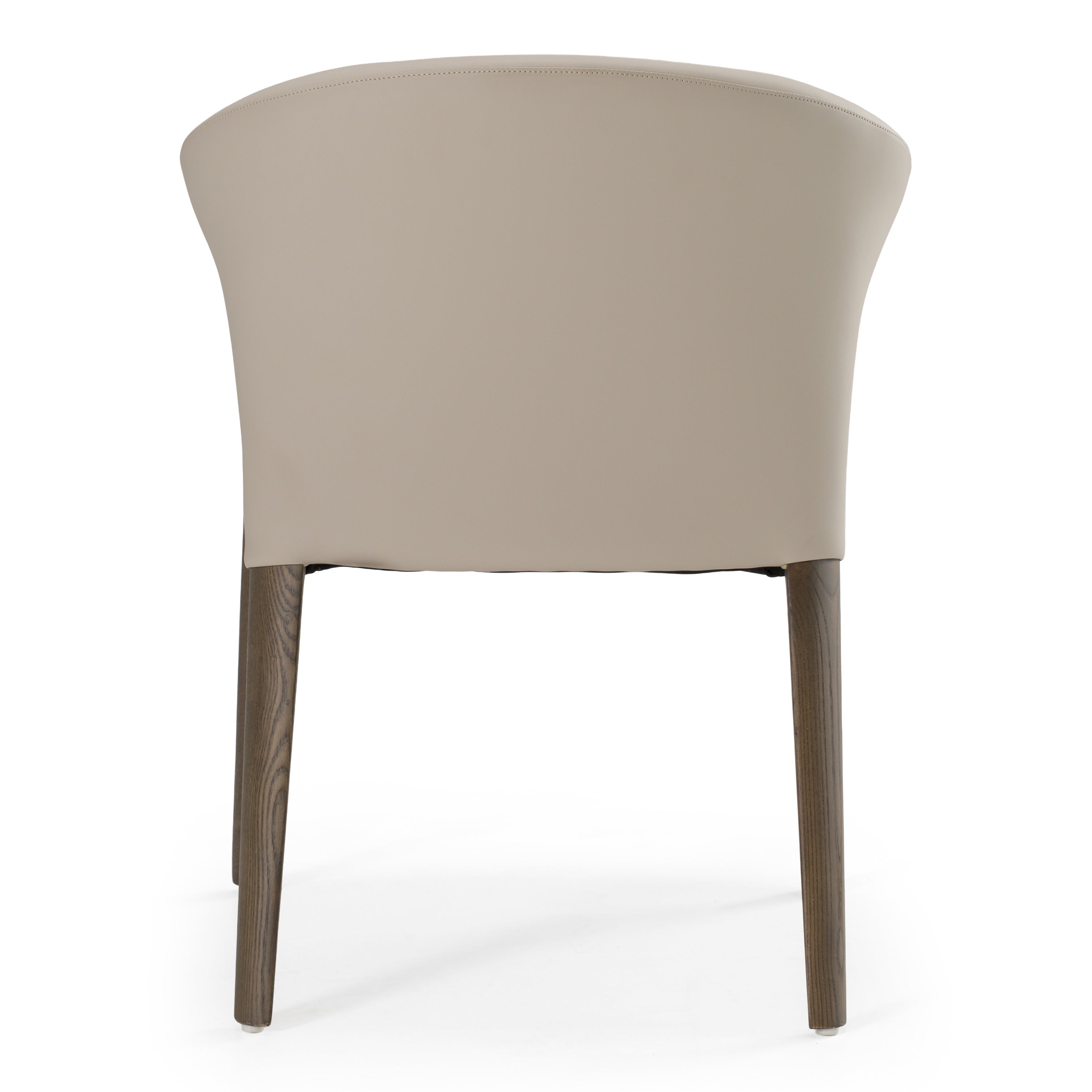 Wynetta Mid-Century Modern Grey Vegan Leather + Grey Ash Dining Chair - image 3