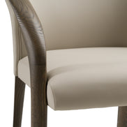 Wynetta Mid-Century Modern Grey Vegan Leather + Grey Ash Dining Chair - image 5