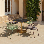 Caliza Dining Table Black & Gold