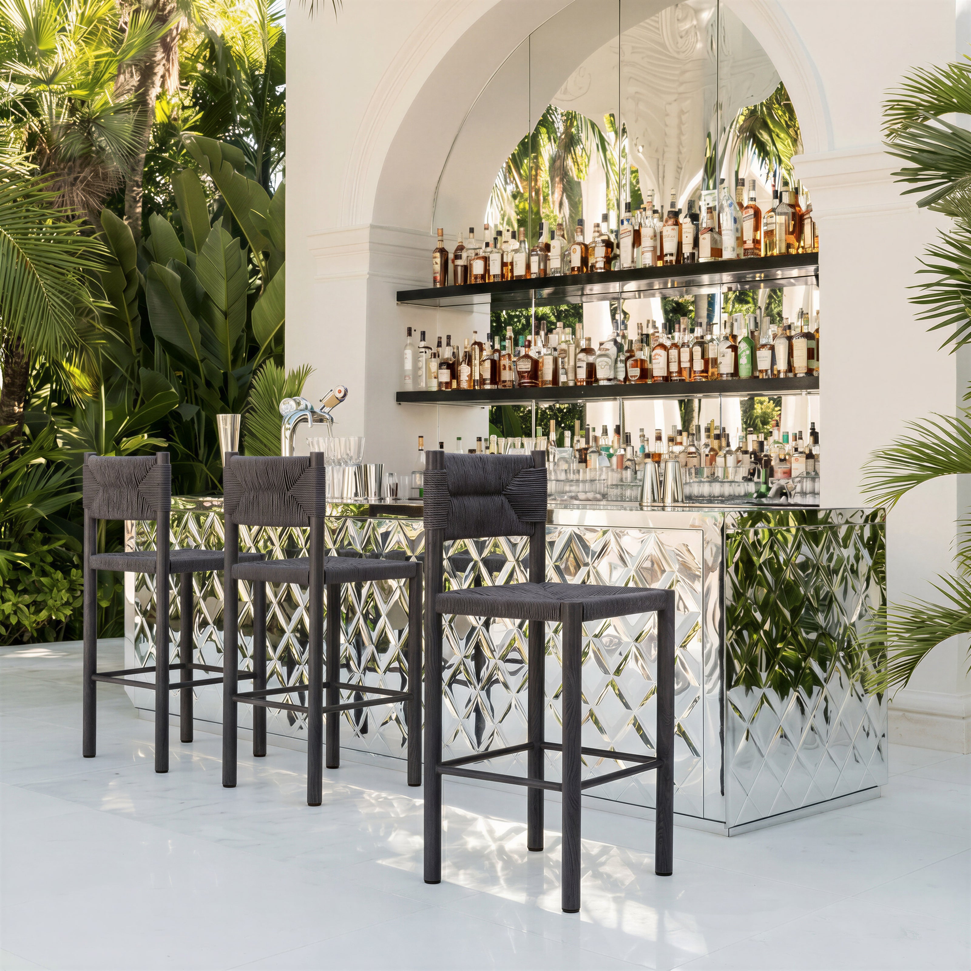 Iska Barstool (Set of 2) Black