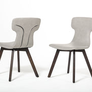 Zach - Modern Grey Eco-Leather Dining Chair (Set of 2) - image 5