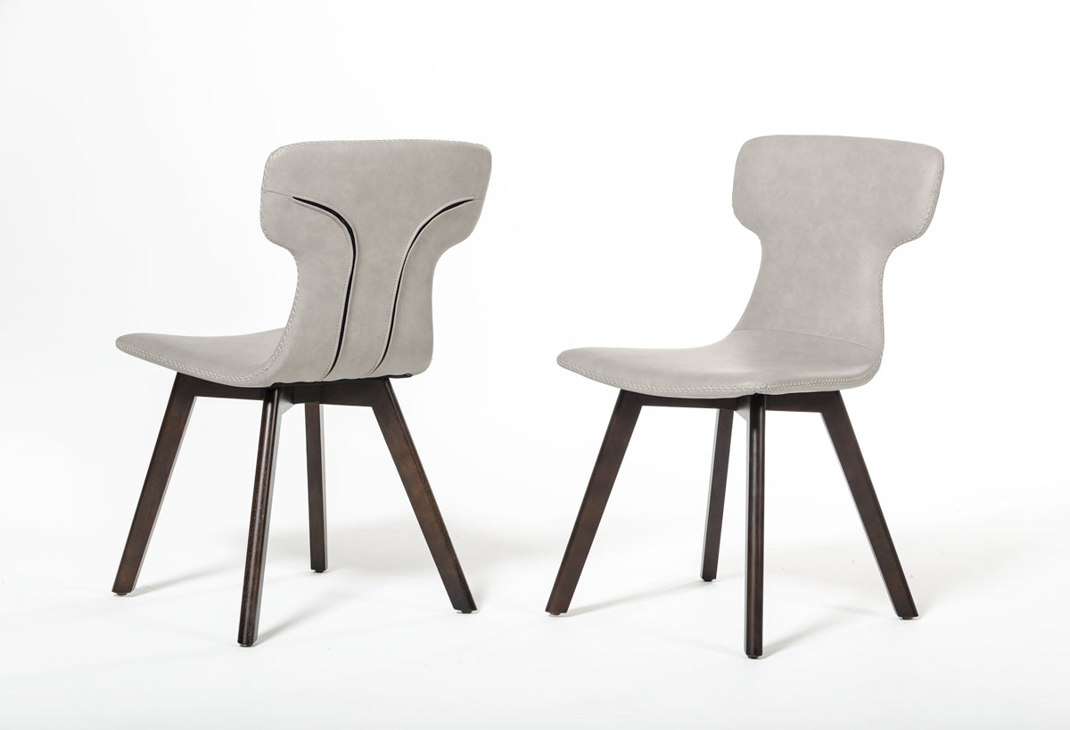 Zach - Modern Grey Eco-Leather Dining Chair (Set of 2) - image 5