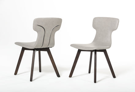 Zach - Modern Grey Eco-Leather Dining Chair (Set of 2) - image 5