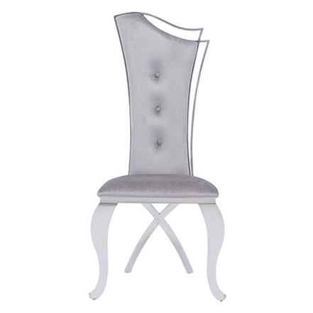 Bonnie Modern Grey Velvet & Stainless Steel Dining Chair (Set of 2) - image 5