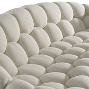 Yolonda - Modern Curved Off-White Fabric Sofa - image 5