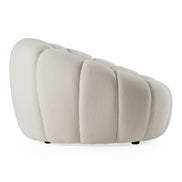 Yolonda - Modern Curved Off-White Fabric Chair - image 3
