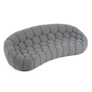 Yolonda - Modern Curved Light Grey Fabric Sofa - image 2