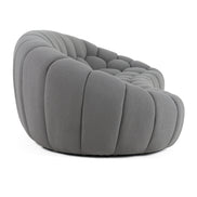 Yolonda - Modern Curved Light Grey Fabric Sofa - image 3