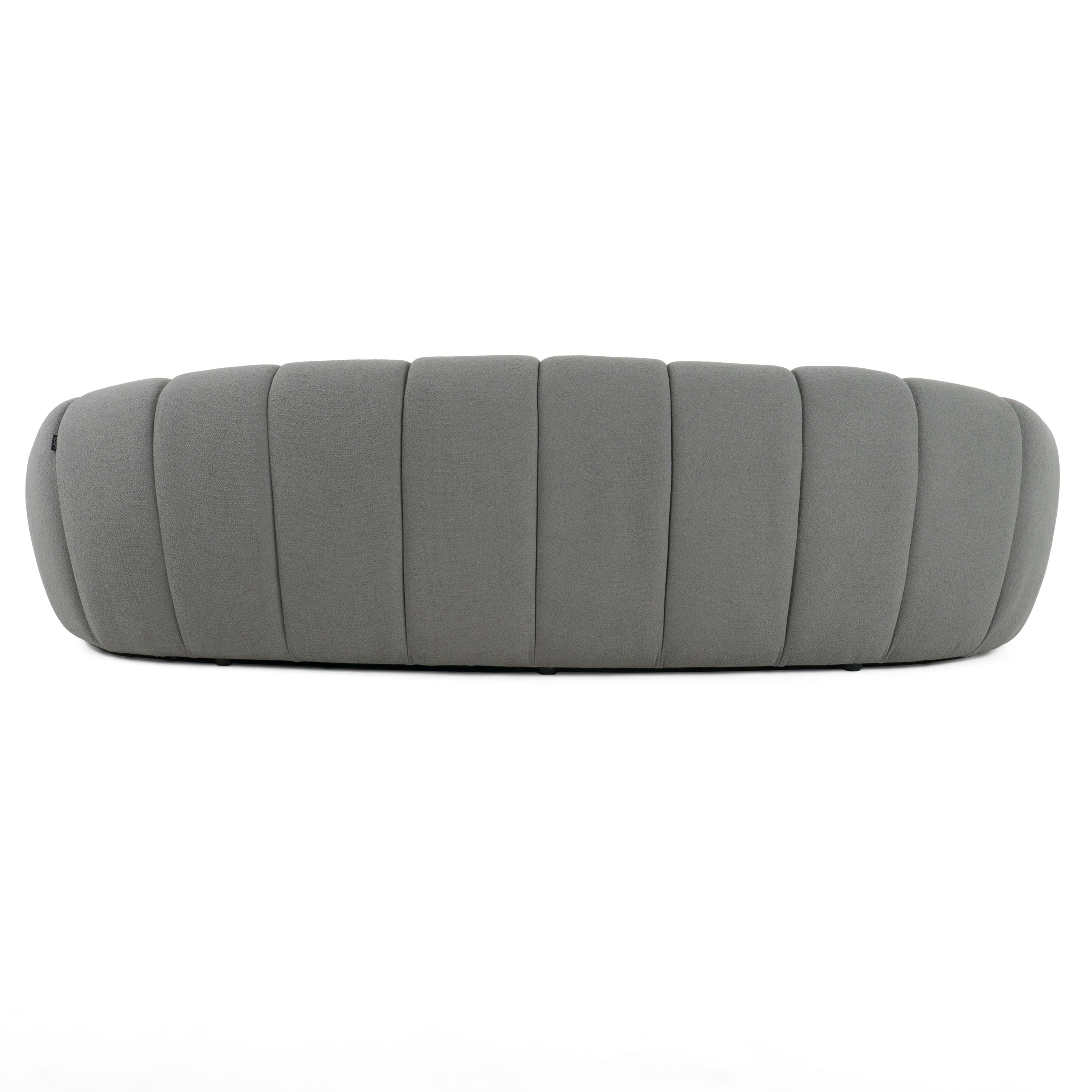 Yolonda - Modern Curved Light Grey Fabric Sofa - image 4