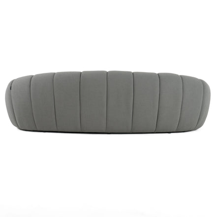 Yolonda - Modern Curved Light Grey Fabric Sofa - image 4