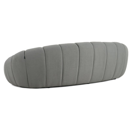 Yolonda - Modern Curved Light Grey Fabric Sofa - image 5