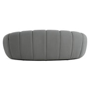 Yolonda - Modern Curved Light Grey Fabric Loveseat - image 3