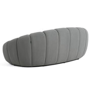 Yolonda - Modern Curved Light Grey Fabric Loveseat - image 4