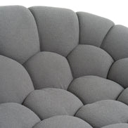 Yolonda - Modern Curved Light Grey Fabric Sofa Set - image 3