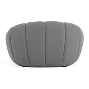Yolonda - Modern Curved Light Grey Fabric Chair - image 4