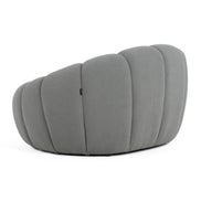 Yolonda - Modern Curved Light Grey Fabric Chair - image 5