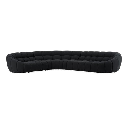 Yolonda - Black Fabric Sectional Sofa - image 2