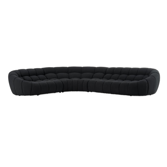 Yolonda - Black Fabric Sectional Sofa - image 2