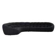 Yolonda - Black Fabric Sectional Sofa - image 3