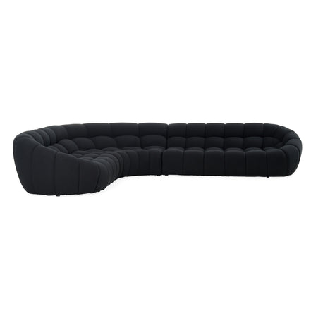 Yolonda - Black Fabric Sectional Sofa - image 3