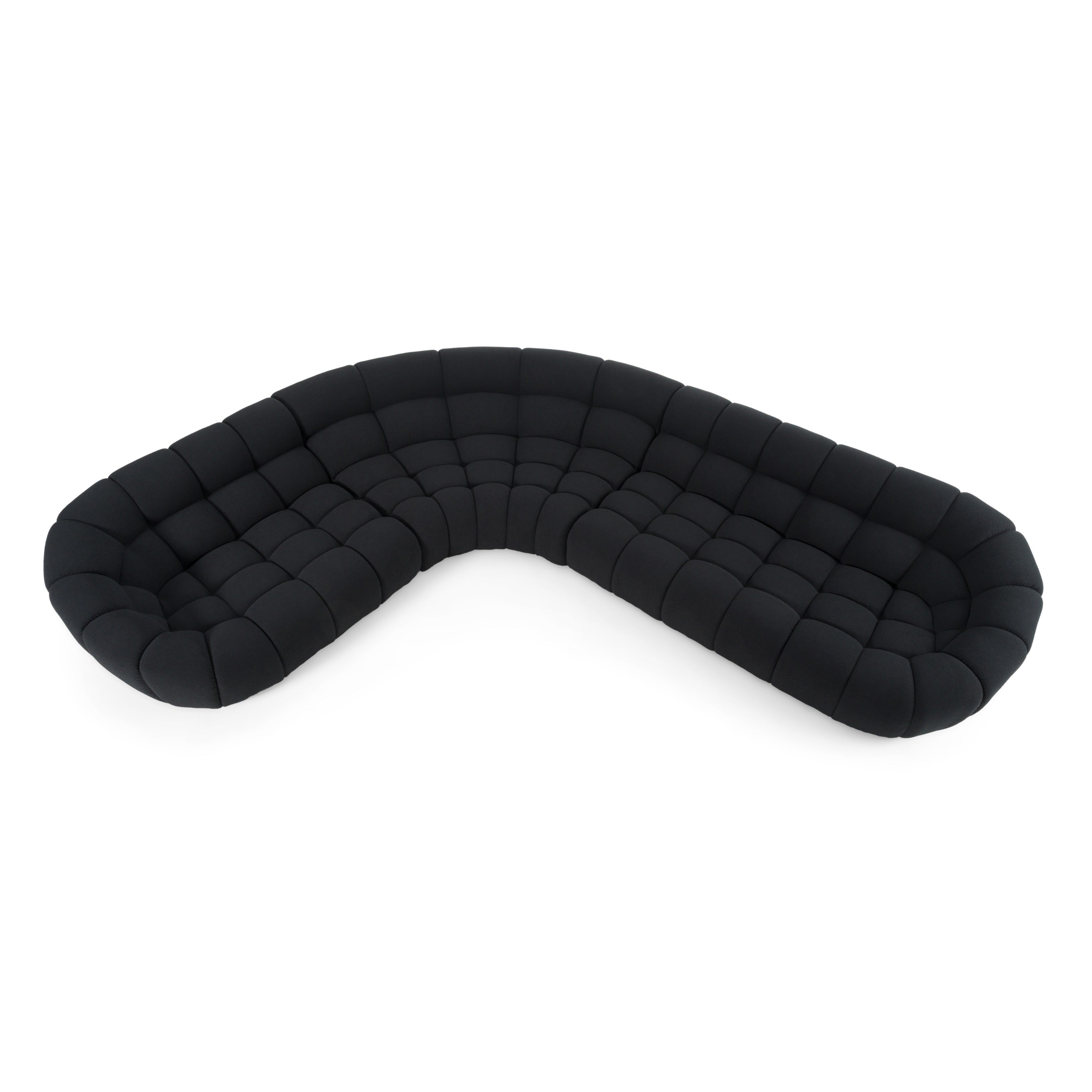 Yolonda - Black Fabric Sectional Sofa - image 4
