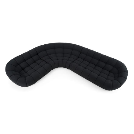 Yolonda - Black Fabric Sectional Sofa - image 4