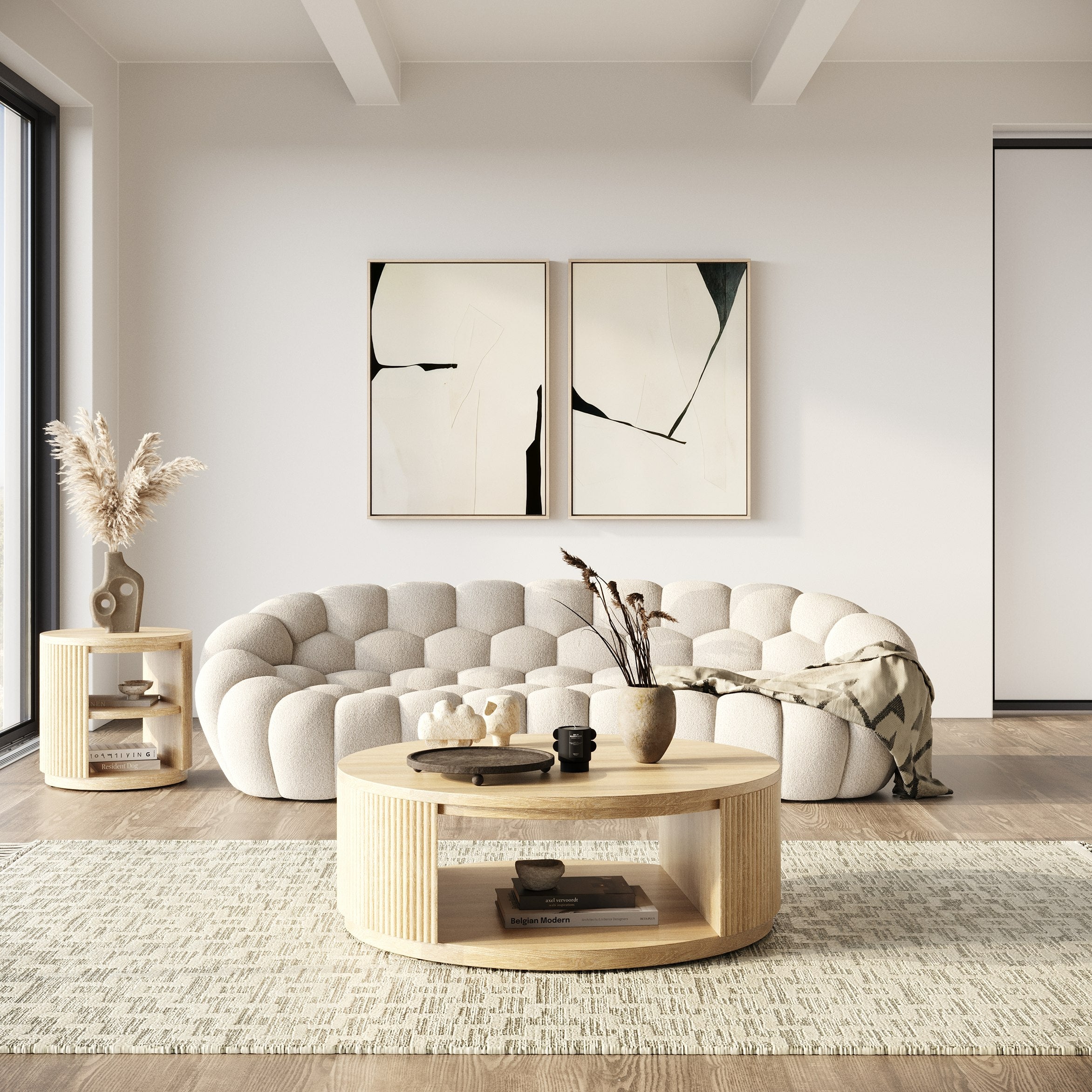 Jacobson - Modern Natural Acacia Coffee Table