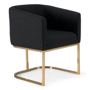 Yukon - Modern Black & Antique Brass Dining Chair - image 3