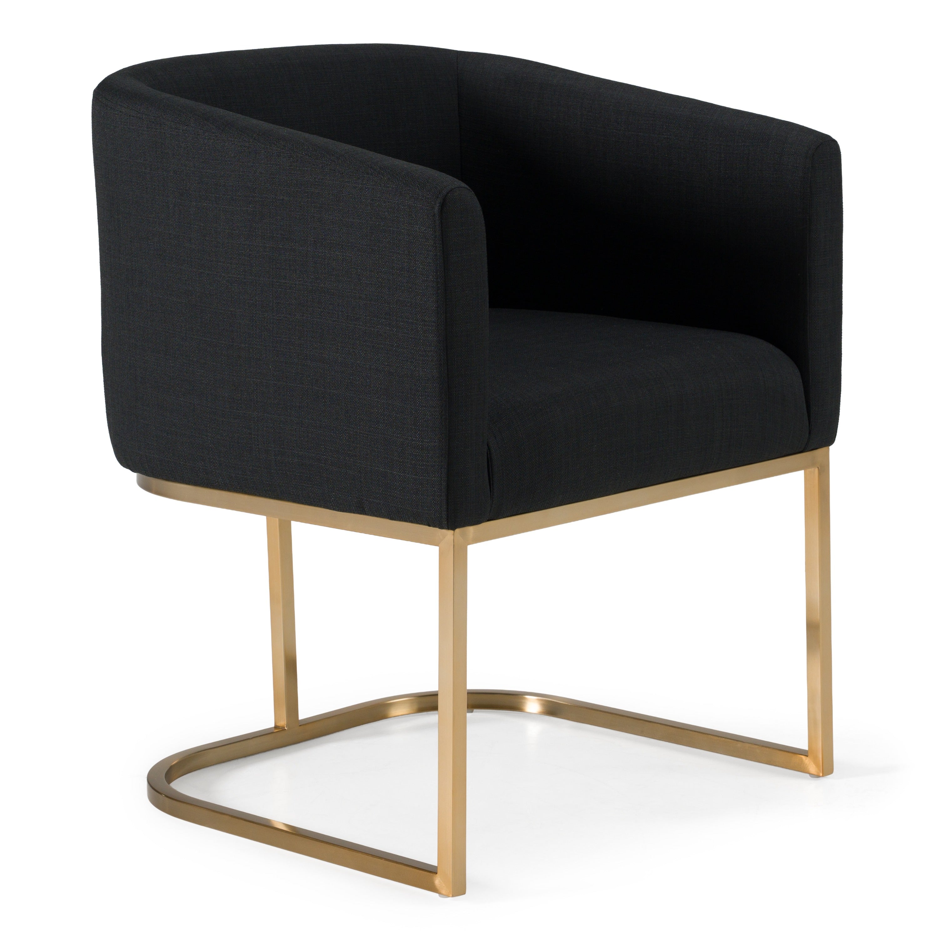Yukon - Modern Black & Antique Brass Dining Chair - image 3