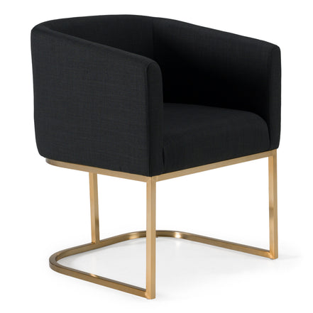 Yukon - Modern Black & Antique Brass Dining Chair - image 3