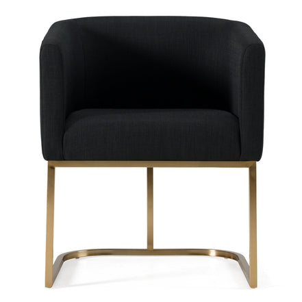 Yukon - Modern Black & Antique Brass Dining Chair - image 4
