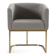 Yukon - Modern Medium Grey Fabric & Antique Brass Dining Chair - image 2