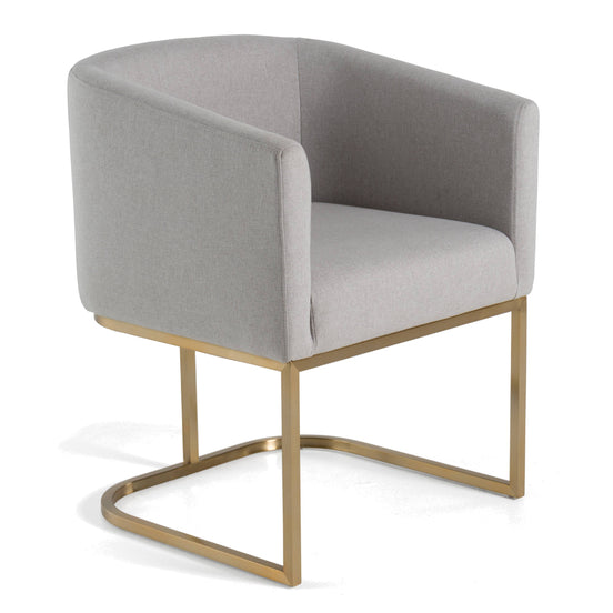 Yukon - Modern Light Grey Fabric Dining Chair