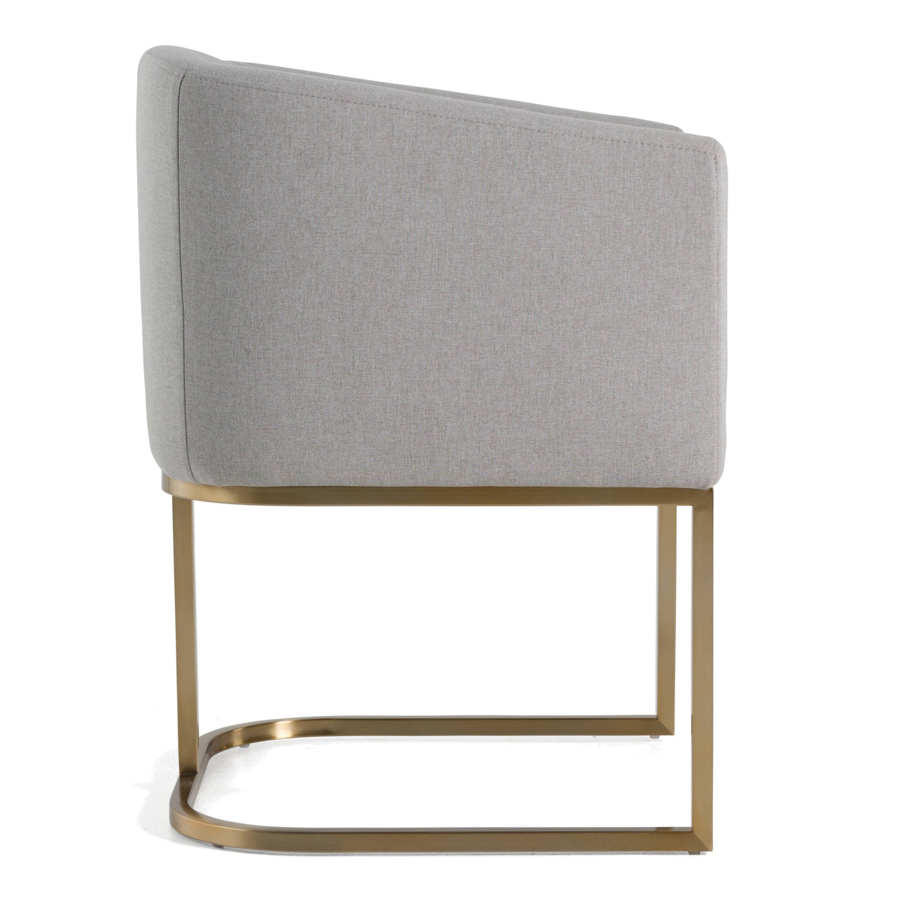 Yukon - Modern Light Grey Fabric Dining Chair - image 3