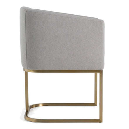 Yukon - Modern Light Grey Fabric Dining Chair - image 3