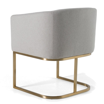 Yukon - Modern Light Grey Fabric Dining Chair - image 5
