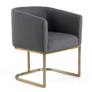 Yukon - Modern Dark Grey Fabric Dining Chair