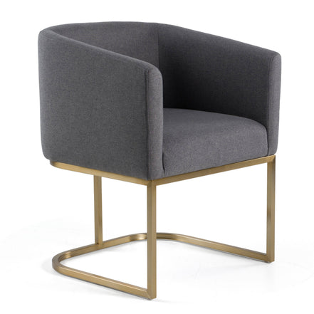 Yukon - Modern Dark Grey Fabric Dining Chair