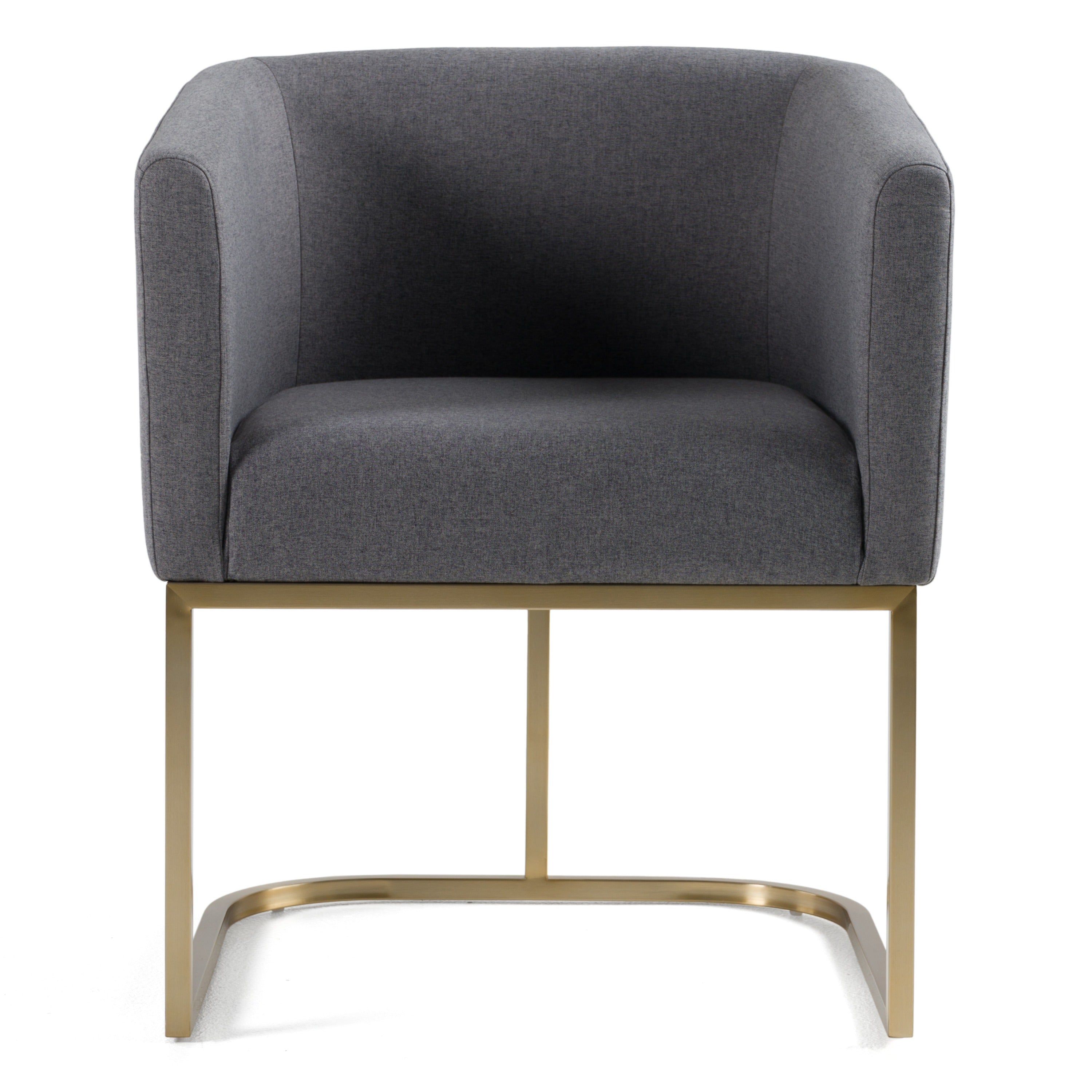 Yukon - Modern Dark Grey Fabric Dining Chair - image 2
