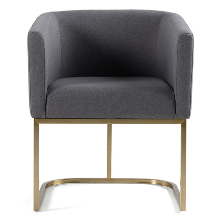 Yukon - Modern Dark Grey Fabric Dining Chair - image 2