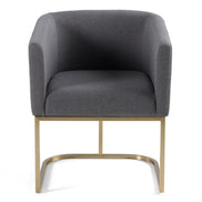 Yukon - Modern Dark Grey Fabric Dining Chair - image 3