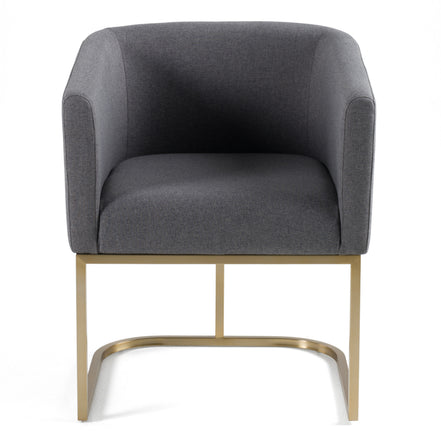 Yukon - Modern Dark Grey Fabric Dining Chair - image 3