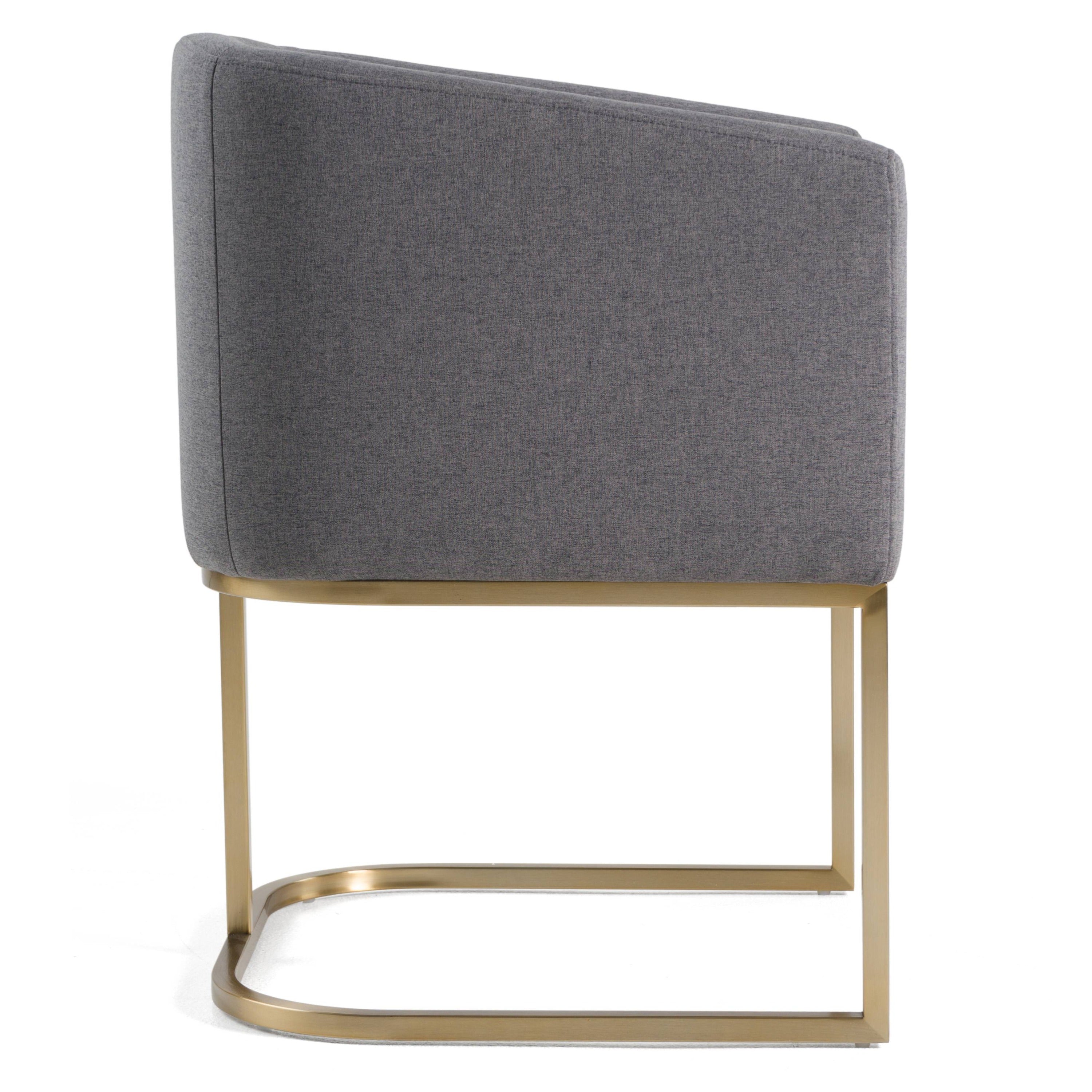 Yukon - Modern Dark Grey Fabric Dining Chair - image 4