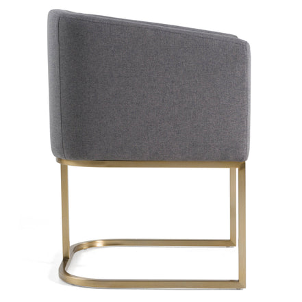 Yukon - Modern Dark Grey Fabric Dining Chair - image 4