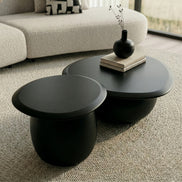 Kalvin - Modern Black Concrete Nesting Coffee Table Set - image 5